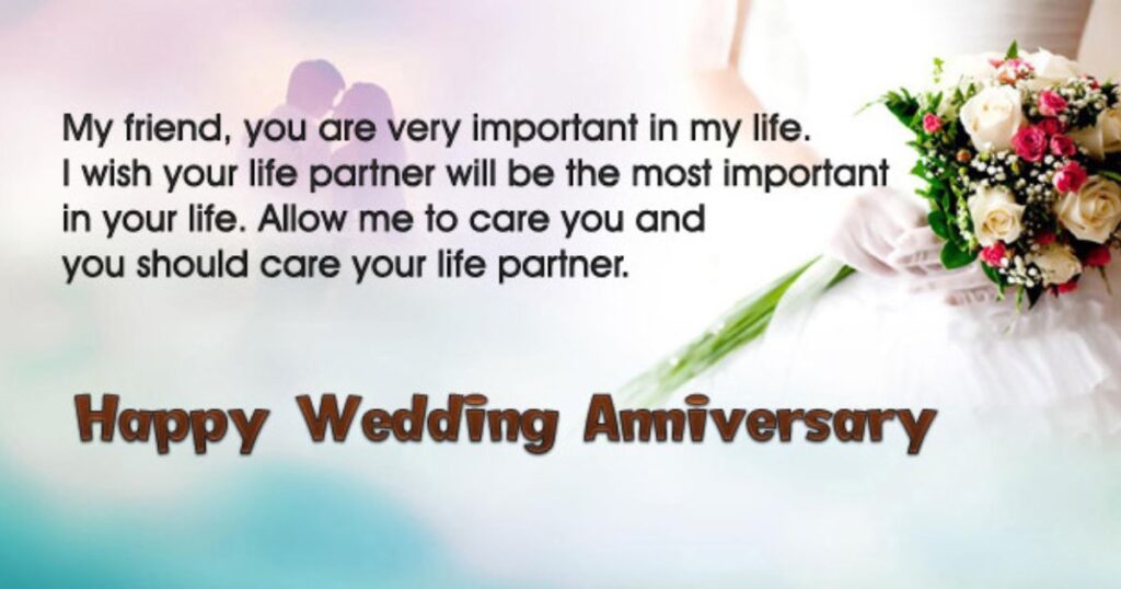 Thank You Messages for Wedding Anniversary Wishes to Friends
