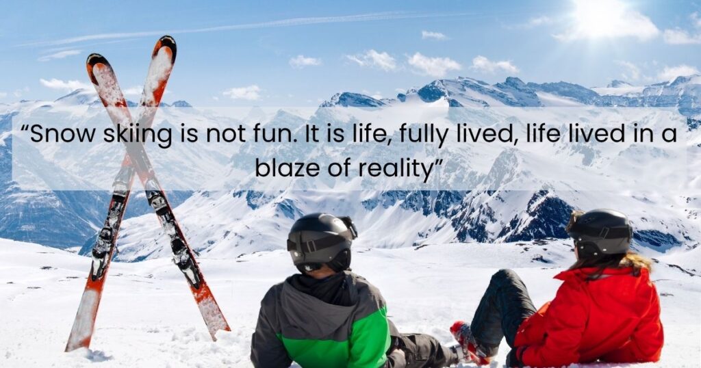Skiing Captions